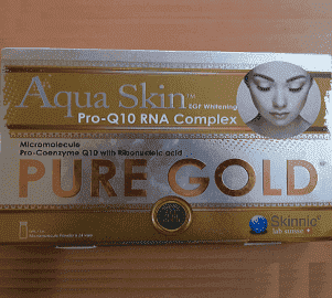 aqua skin pro q10 rna complex pure gold glutathione skin whitening 24 sessions injection